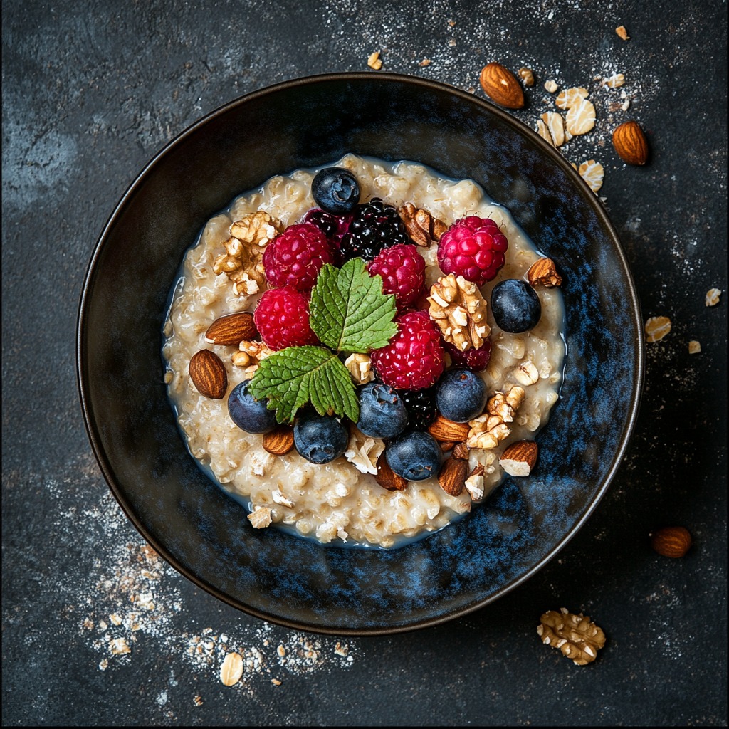 Porridge de quinoa con frutos rojos y nueces - Imagen: Blanca Campos