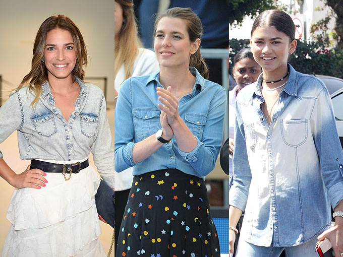 7 estilos celeb para llevar una camisa vaquera