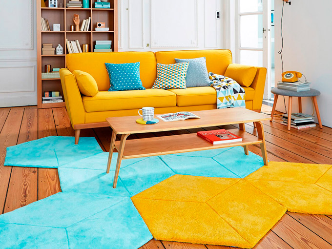 Turquesa y amarillo para actualizar salones y comedores