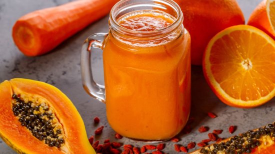 Zumo de papaya y zanahoria