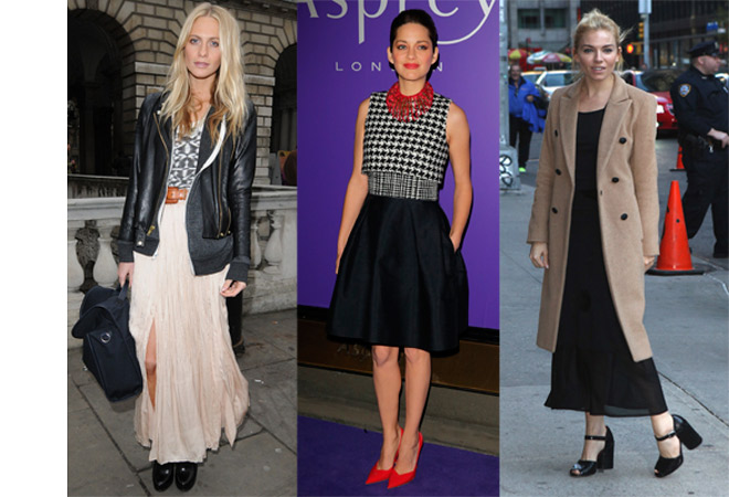 Cada falda con su zapato