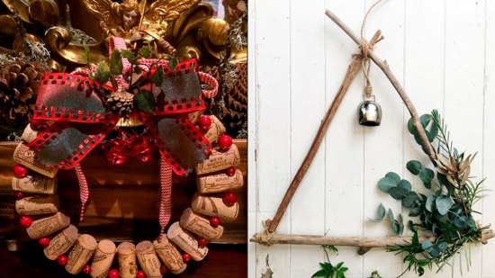 Coronas de Navidad Ecología y tendencia dos en uno