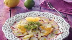 Carpaccio de pulpo con cítricos