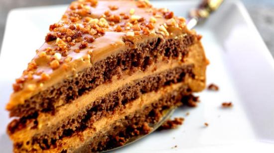 Tarta de dulce de leche y café