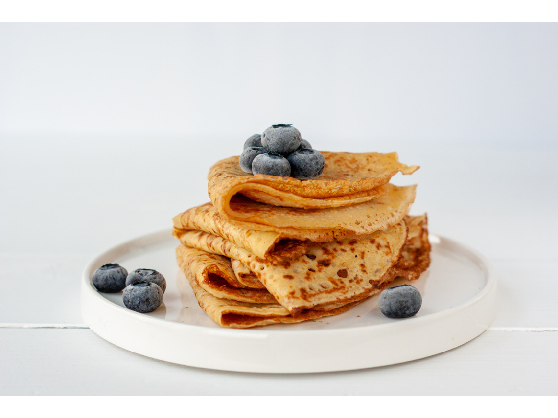 Crepes con arándanos