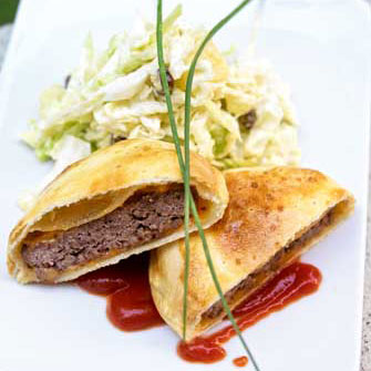Hamburguesa Envuelta en Hojaldre
