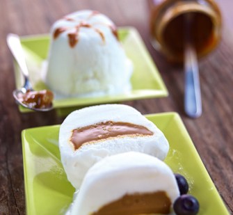 Helado de Nata Relleno de Dulce de Leche