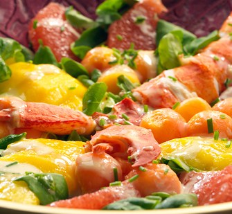 Bogavante con Frutas