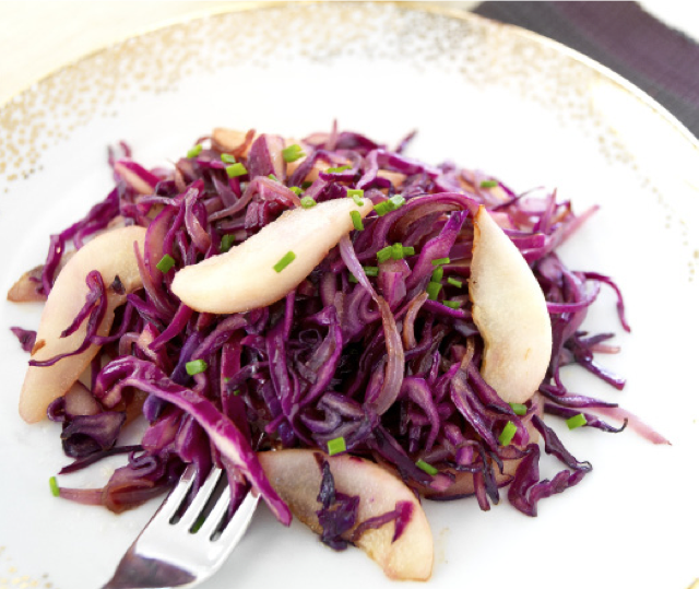 Lombarda con Peras y Castañas