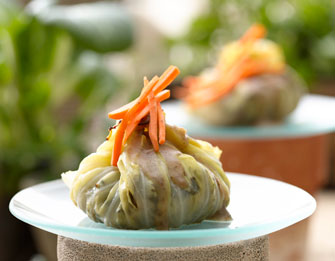 Bolsitas de Repollo con Arroz Salvaje