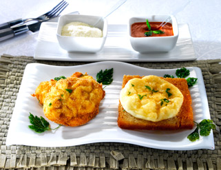 Huevos envueltos en dos estilos