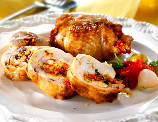 Contramuslos de pollo rellenos