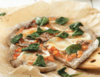 Pizza con queso y anchoas