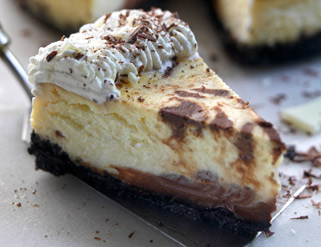 Pastel de queso marmolado