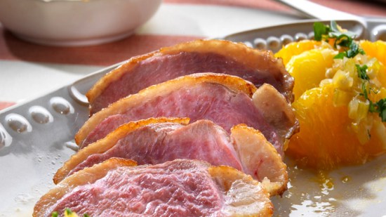 magret de pato y citricos