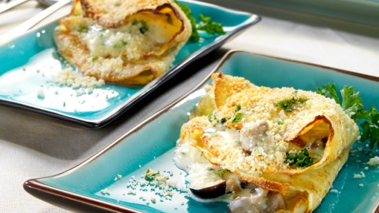 crepes rellenas de setas