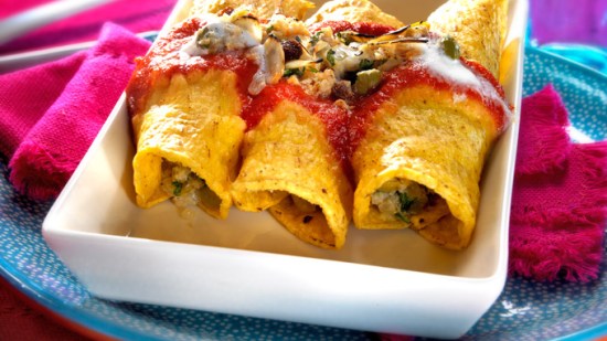 enchiladas de cangrejo