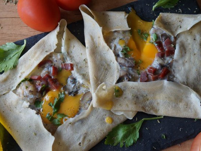 Receta fácil y rápida de galette bretonne con jamón