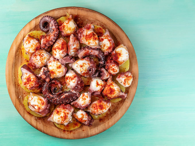 plato de pulpo a la gallega