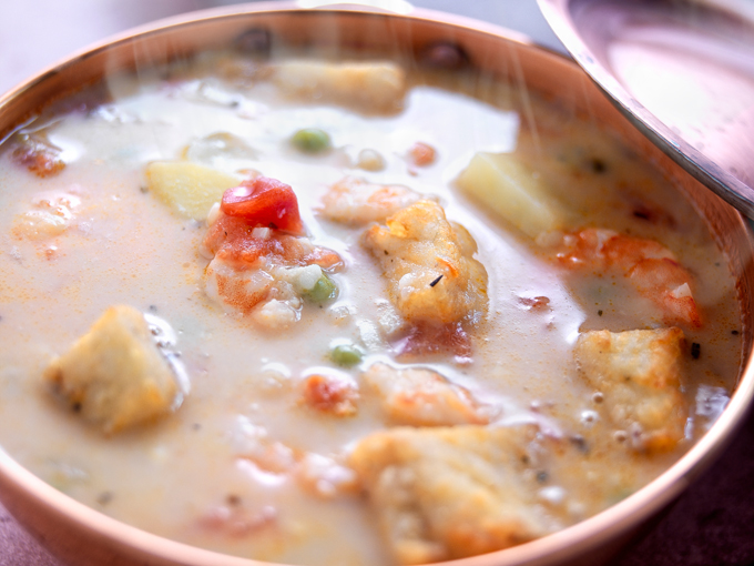 chupe de langostinos