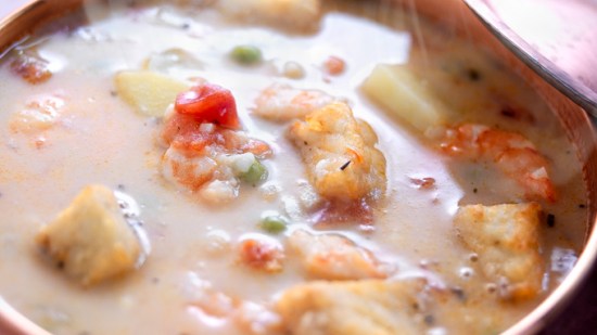 chupe de langostinos