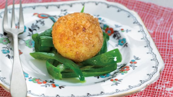 bomba de patata y gamba