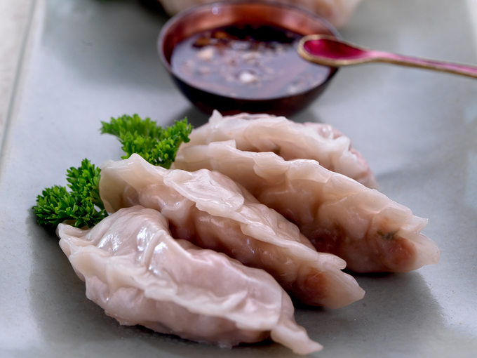 gyozas de pollo y setas