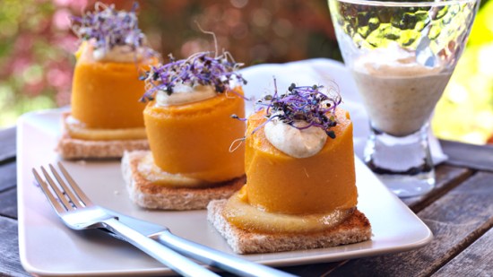 pastel de calabaza y manzana