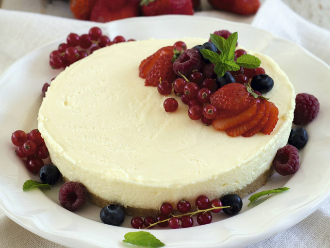 Cheesecake light sin horno