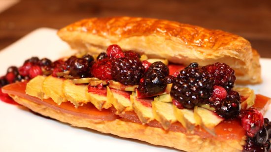 hojaldre de manzana asada y membrillo