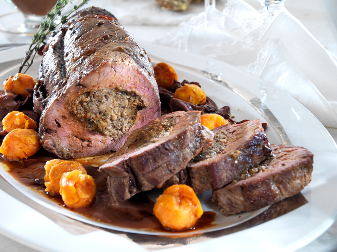 alea de ternera rellena de seas