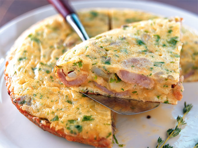 Tortilla con butifarra