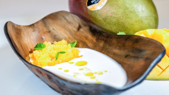 Ajoblanco con mango