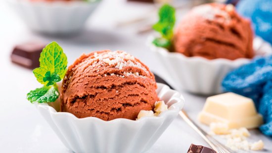 Helado de chocolate