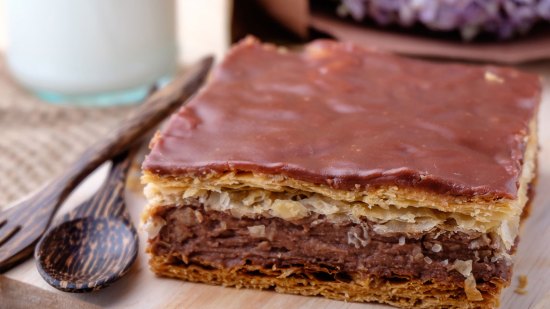 Milhojas de chocolate