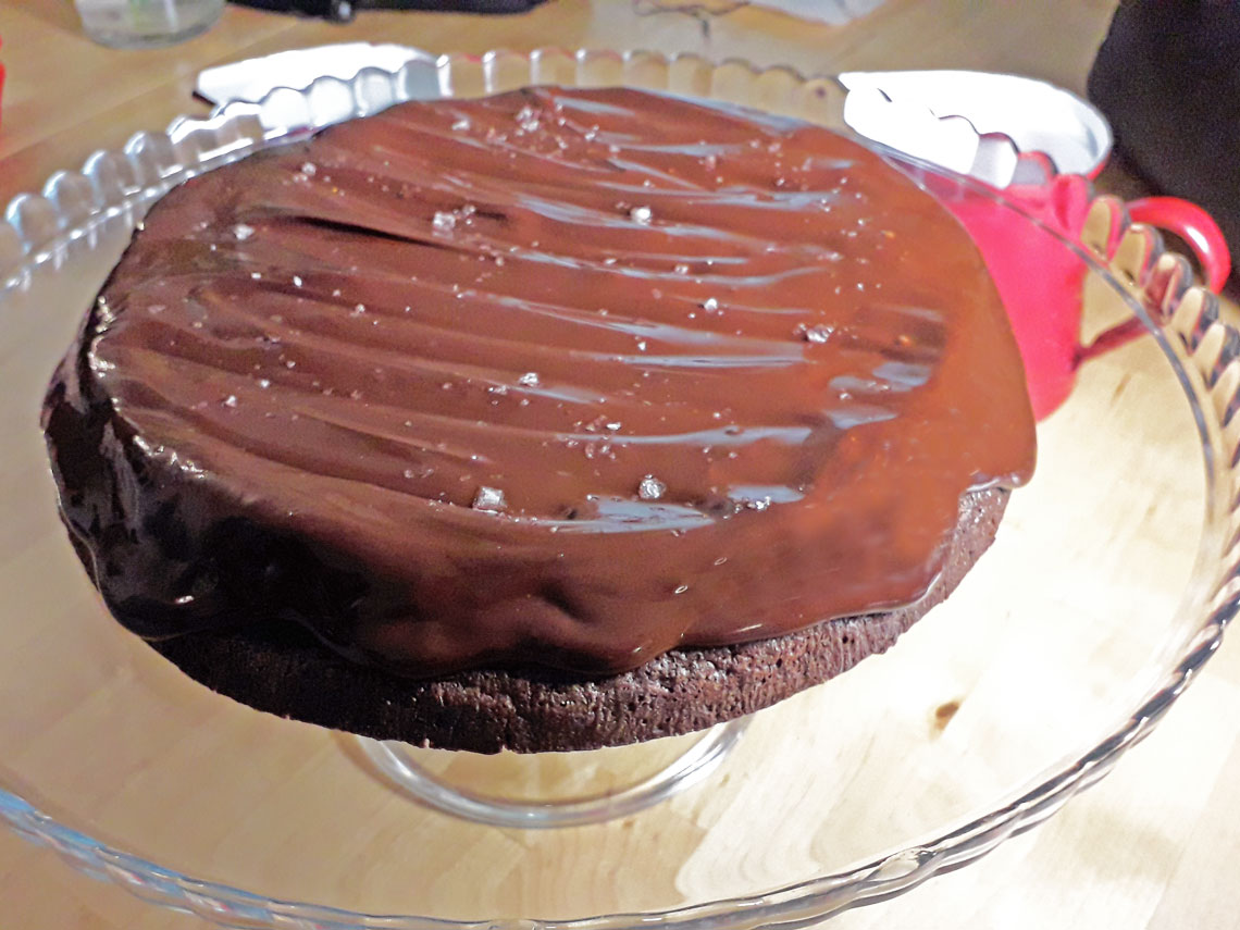 Tarta de chocolate jugosa