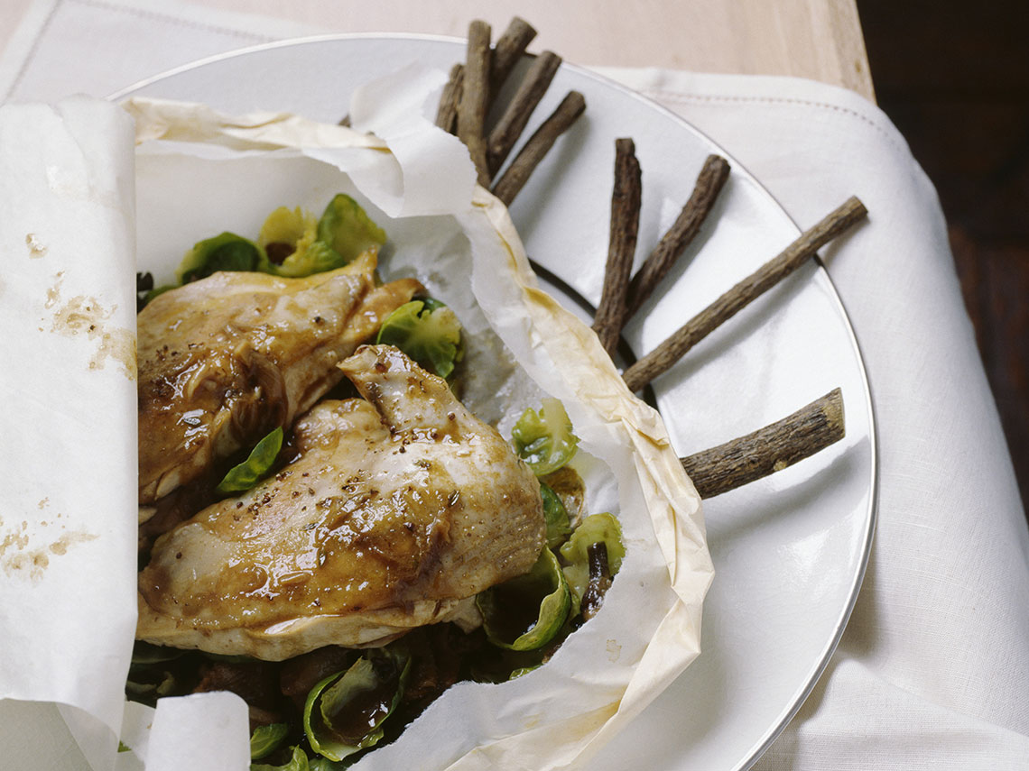 papillote de faisán