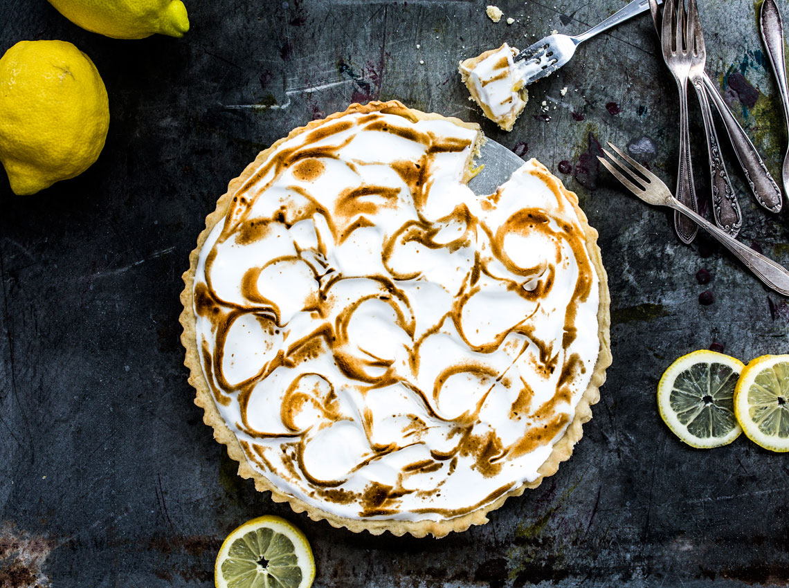 Tarta de limón con merengue