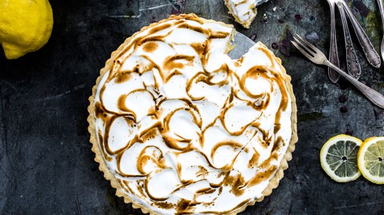 Tarta de limón con merengue