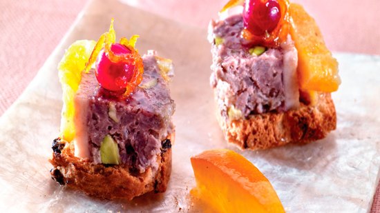 Tostas de paté a la naranja