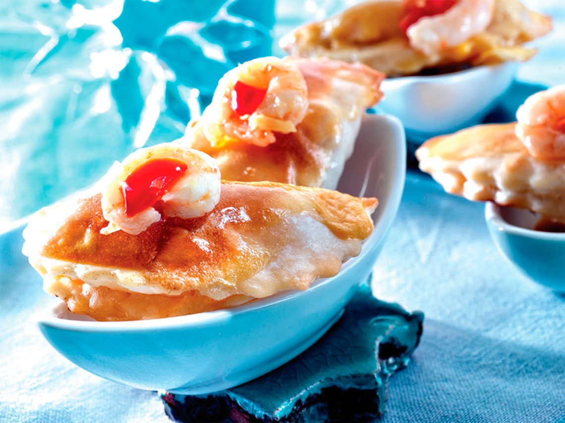 Empanadillas de gambas y verduras