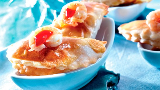 Empanadillas de gambas y verduras