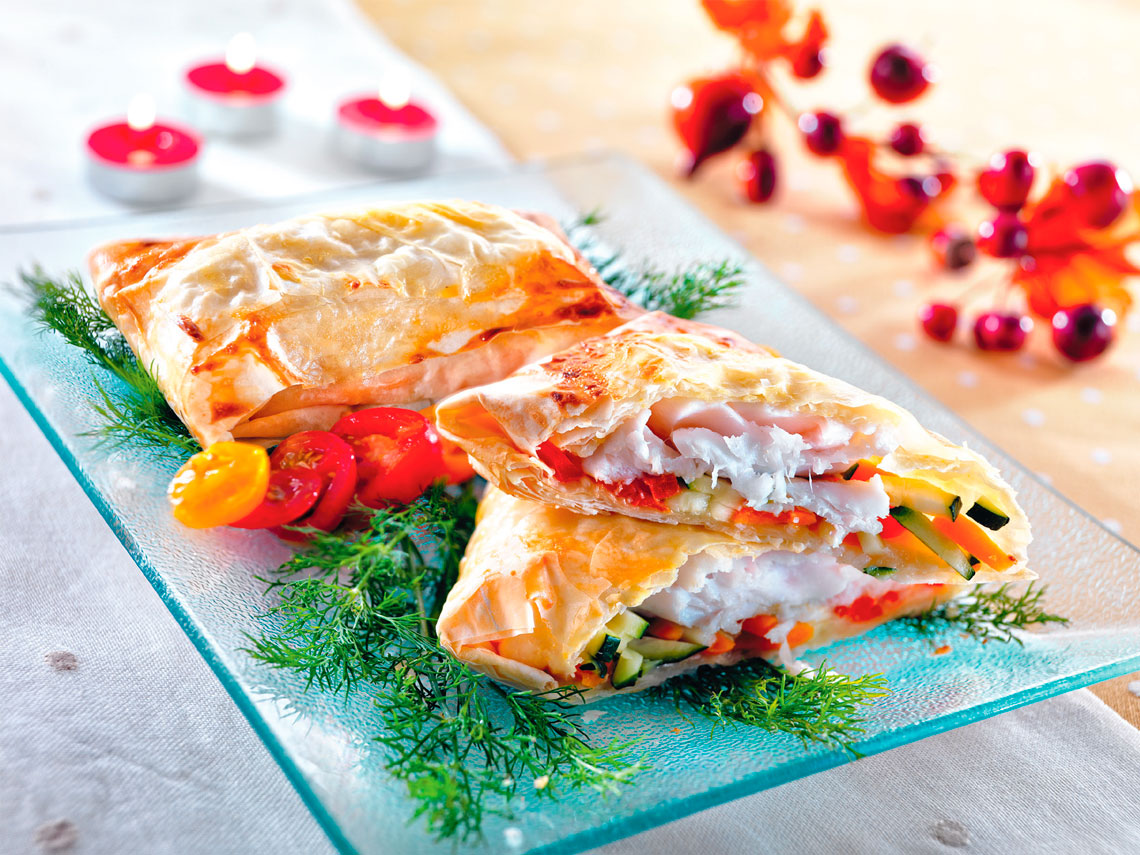 Merluza en pasta de filo