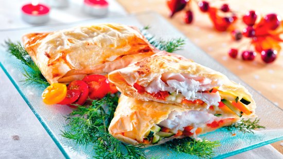 Merluza en pasta de filo