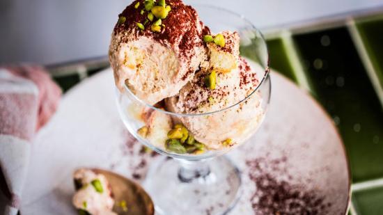 Helado de tiramisú