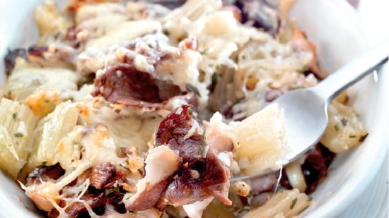 Gratén de cardos y setas