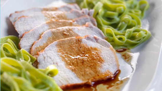 Lomo de cerdo asado a la cerveza