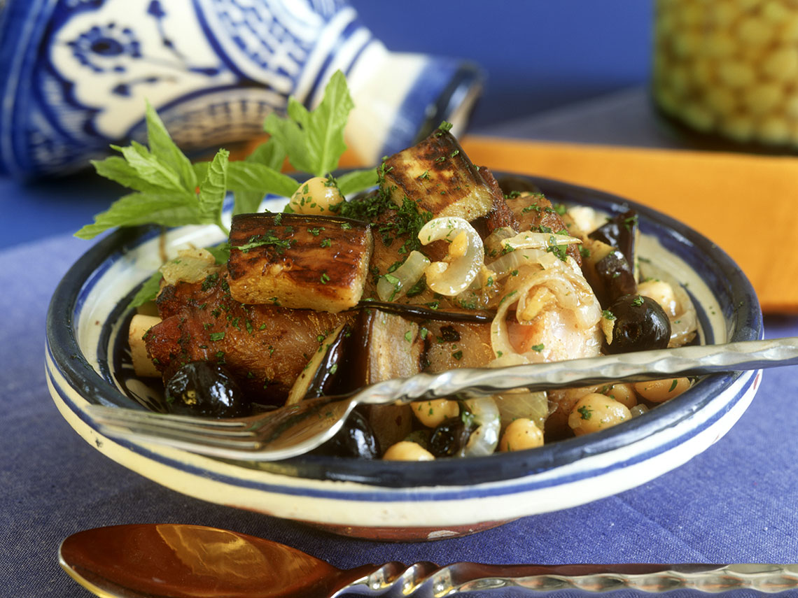 Receta Tajín de cordero y verdura