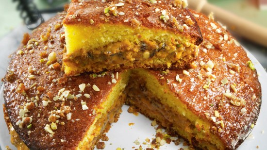 Bizcocho relleno de dulce de leche