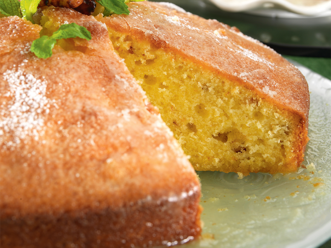 Bizcocho de naranja y nueces
